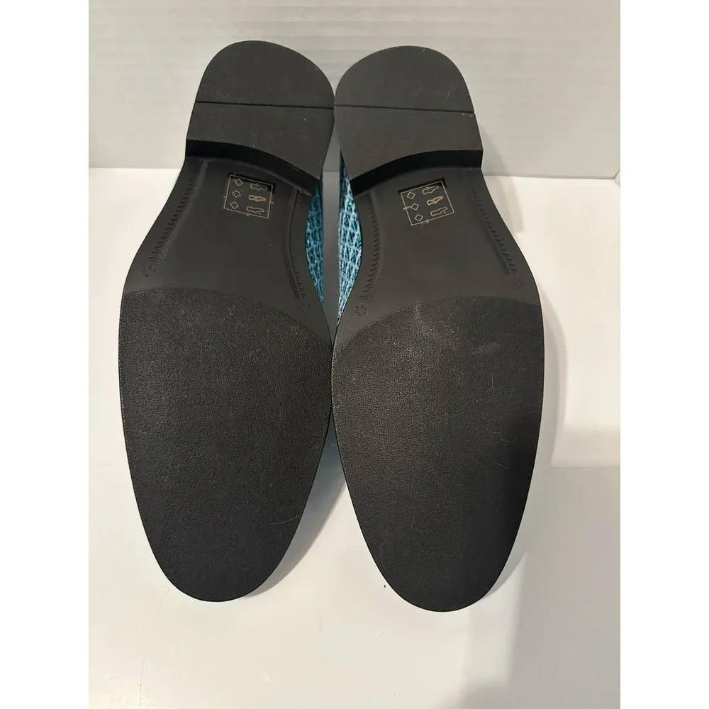 Bolano Sarlo-025 Sparkly Turquoise Mens Shoes 7.5 Prom Wedding Costume